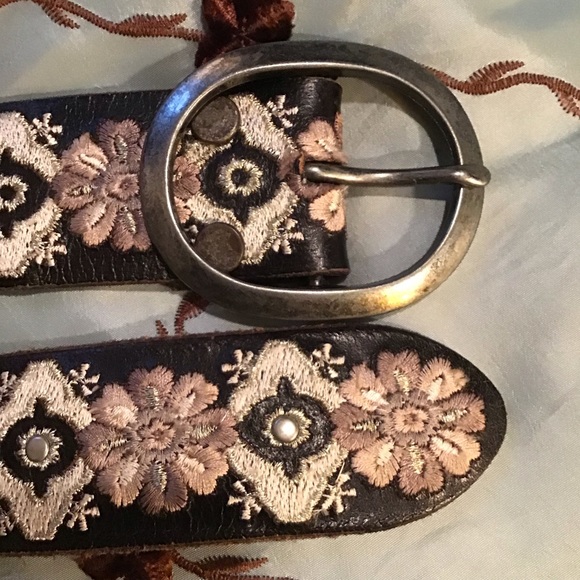 Lucky Brand Accessories - NWT LUCKY BRAND BLACK BELT with BEAUTIFUL EMBROIDERY